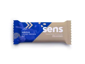 SENS Serious Protein tyčinka s 20 g bielkovín a cvrčou múkou, 60 g, arašidové maslo & škorica
