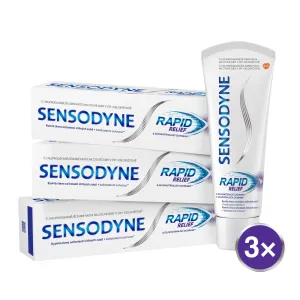 Sensodyne Rapid Relief Trio zubná pasta zubná pasta 3 x 75 ml unisex