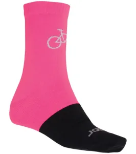 Sensor Tour Merino Športové ponožky ZK16100069 ružová/čierna 6/8