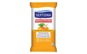 Septona vlhčené obrúsky s antibakteriálnym účinkom s vôňou pomarančového kvetu 15ks