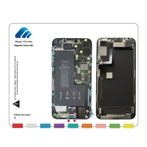 Magnetický organizér šroubů se schématem (iPhone 11 Pro Max)