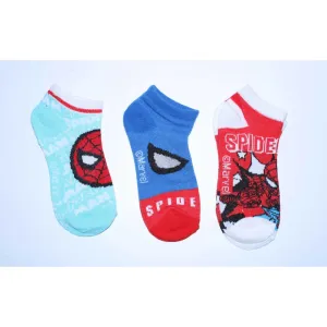 Setino Kotníkové ponožky - Spiderman, modré 3 ks Veľkosť ponožiek: 31-34