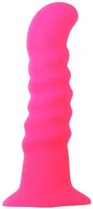 Silikónové dildo s prísavkou Hot Pink (18 cm) + darček Toybag