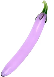Sklenené dildo Mr. Eggplant (19 cm)