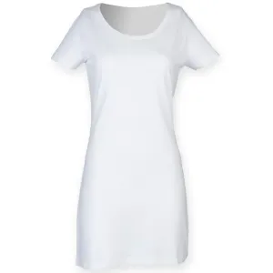 SF (Skinnifit) Dámske letné tričkové šaty - Biela | XL #5326044