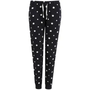 SF (Skinnifit) Dámske pyžamové nohavice so vzorom - Tmavomodrá / biela | S #5325795
