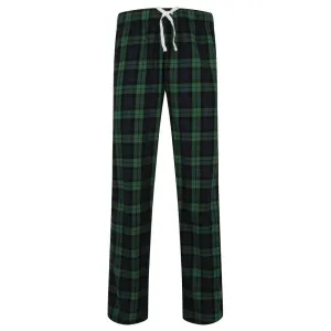 SF (Skinnifit) Pánske flanelové pyžamové nohavice - Tmavomodrá / zelená | S #5325832