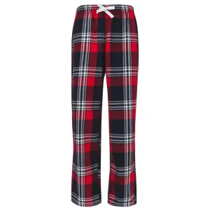 SF (Skinnifit) Detské flanelové pyžamové nohavice - Červená / tmavomodrá | 9-10 rokov #5325846