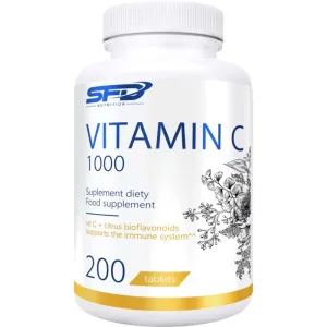 SFD Nutrition Vitamin C 1000 tablety na podporu imunitného systému a pre normálny stav zubov 200 tbl