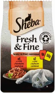 Sheba kapsička Fresh&Fine kuracie a hovädzie mäso 6x50g
