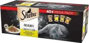 SHEBA DELICACY - 40 x 85g - Hydinový výber