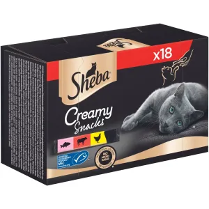 Sheba Creamy Snacks, 3 x balenie -  2 + 1 zdarma!  - Creamy Snacks multibalenie (54 x 12 g)