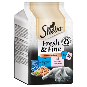 Sheba Fresh & Fine 6 x 50 g - rybie variácie