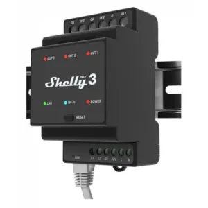 Shelly Pro 3, spínací modul 3× 16A na DIN lištu, WiFi, LAN