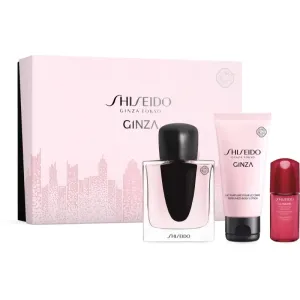 Shiseido Ginza darčeková kazeta parfumovaná voda 50 ml + telové mlieko 50 ml + pleťové sérum Ultimune Power Infusing Concentrate 10 ml pre ženy