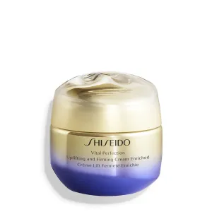 Shiseido Vital Perfection Uplifting and Firming Cream Enriched 75 ml denný pleťový krém na zmiešanú pleť; proti vráskam; na rozjasnenie pleti