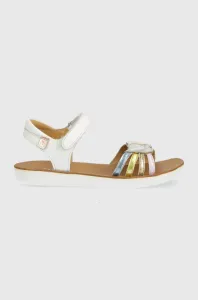Detské kožené sandále Shoo Pom biela farba