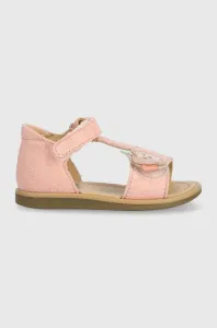 Detské kožené sandále Shoo Pom ružová farba