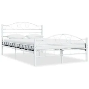 Rám postele biely kovový 120 × 200 cm