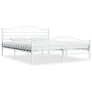 Rám postele biely kovový 140 × 200 cm