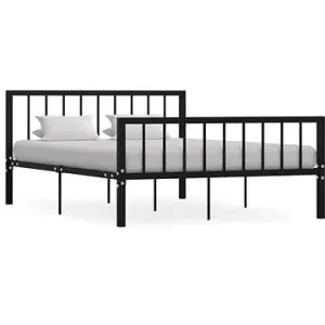 Rám postele čierny kov 140 × 200 cm