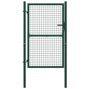 Plotová bránka, oceľ, 100 × 150 cm, zelená