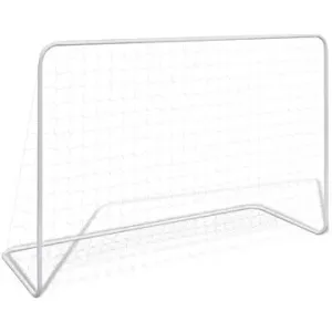 Shumee Futbalová bránka so sieťou 182 × 61 × 122 cm oceľová biela