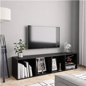 Knižnica/TV skrinka čierna 143 × 30 × 36 cm