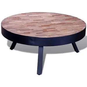 Konferenčný stolček okrúhly recyklované teakové drevo