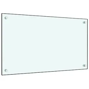 Kuchynský panel biely 100 × 60 cm tvrdené sklo