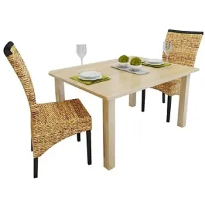 Jedálenské stoličky 2 ks abaka a masívne mangovníkové drevo