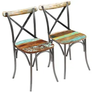 Jedálenské stoličky 2 ks masívne recyklované drevo