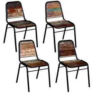 Jedálenské stoličky 4 ks masívne recyklované drevo #9106763