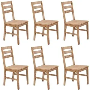 Jedálenské stoličky 6 ks masívne akáciové drevo