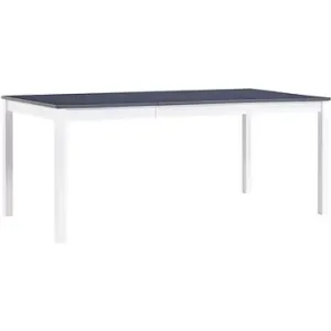 Jedálenský stôl bielo-sivý 180 × 90 × 73 cm borovicové drevo