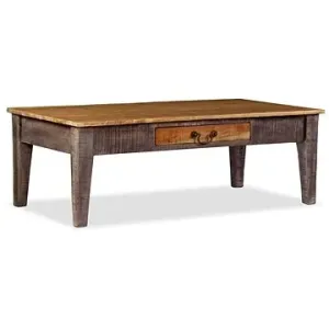 Konferenčný stolík z masívneho dreva vintage 118 × 60 × 40 cm