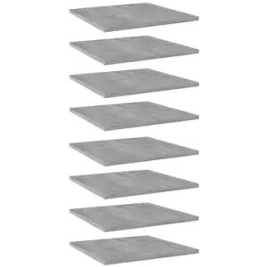 Prídavné police 8 ks betónovo sivé 40 × 40 × 1,5 cm drevotrieska 805179
