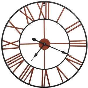 Nástenné hodiny kovové, 58 cm, červené