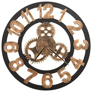 Nástenné hodiny kovové 58 cm zlato-čierne