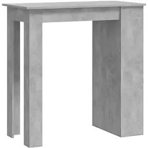 Barový stôl s úložným regálom betónovosivý 102 × 50 × 103,5 cm, 809471