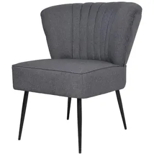 Koktailová stolička tmavo sivá textil
