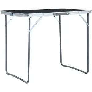 Skladací kempingový stôl s kovovým rámom 80 × 60 cm #8537318