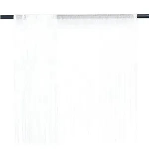 Šnúrkové záclony, 2 ks, 100x250 cm, biele