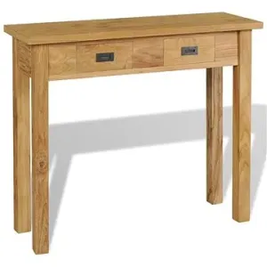 Konzolový stolík, masívny teak, 90 x 30 x 80 cm