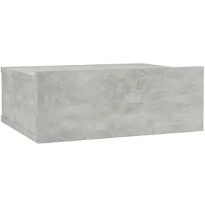 Nástenný nočný stolík betónovo sivý 40 × 30 × 15 cm drevotrieska