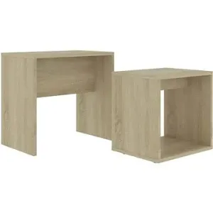 Súprava konferenčných stolíkov sonoma dub 48 × 30 × 45 cm drevotrieska