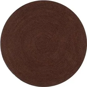 Ručne vyrobený koberec z juty okrúhly 150 cm hnedý