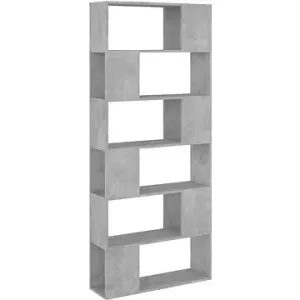 Shumee deliaca stena betónovo sivá 80 × 24 × 186 cm drevotrieska, 809156