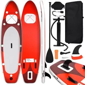 SHUMEE Nafukovací SUP paddleboard a príslušenstvo červený 330 × 76 × 10 cm
