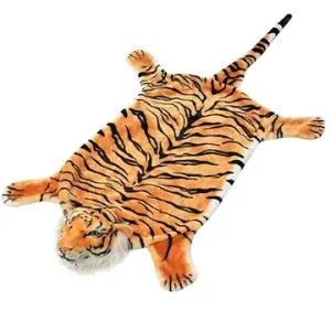 Plyšový koberec tiger 144 cm hnedý